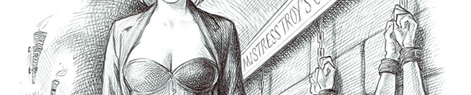 Mistress Troy Professional Dominatrix Manhattan NYC, artwork by FemDom artist Sardax