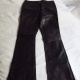 Black Rachelle Leather Pants (Full Front)