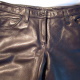 Black Custom Made Leather Pants (Front Waist)