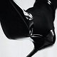 Black patent leather heels