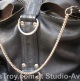 Leather straitjacket and nipple clamps on slave during punishment, Avalon, Berlin
